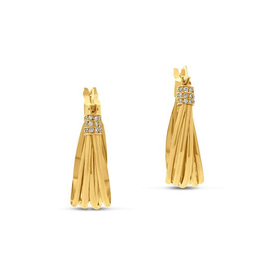 Diamanti Collection 18K Gold & Diamonds Multi-Hoop Earrings - Nado's Jewellery
