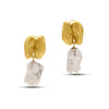 Perle Collection 21K Gold & Baroque Pearls Droplet Earrings - Nado's Jewellery