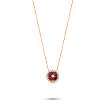  Diamanti Collection 18K Gold Rubino E Diamante Cerchio Pendant Necklace - Nado's Jewellery