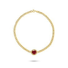  Diamanti Collection 21K Gold, Ruby & Diamonds Curb Link Choker - Nado's Jewellery