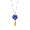 Diamenti Collection 18K Gold Pendente Horas Blu Agata Con Diamanti - Nado's Jewellery