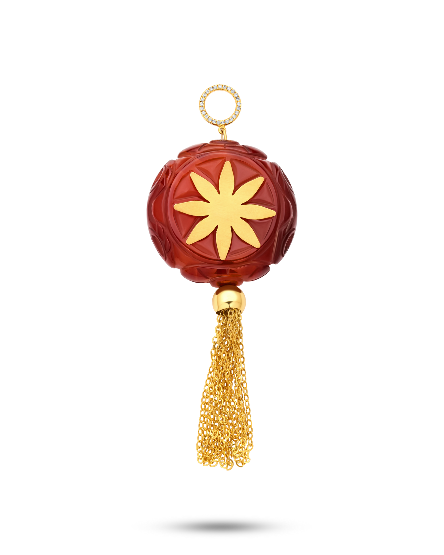 Pietre Collection 18K Gold Lumina Agata Marrone Pendant - Nado's Jewellery