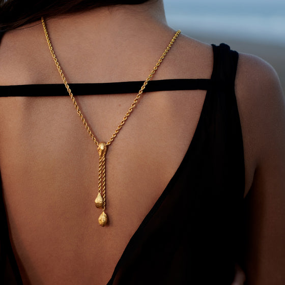 Noccioline Collection 18K Gold 3 Piece Cardamom Necklace Grande - Nado's Jewellery