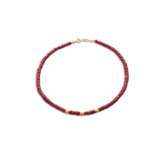 Pietre Collection Precious Stones & 18K Gold Beads Trio Choker - Nado's Jewellery