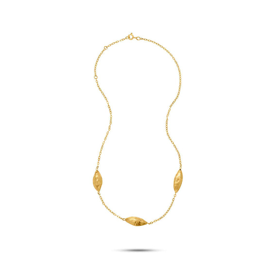 Noccioline Collection 18K Gold Triple Cardamom Necklace - Nado's Jewellery