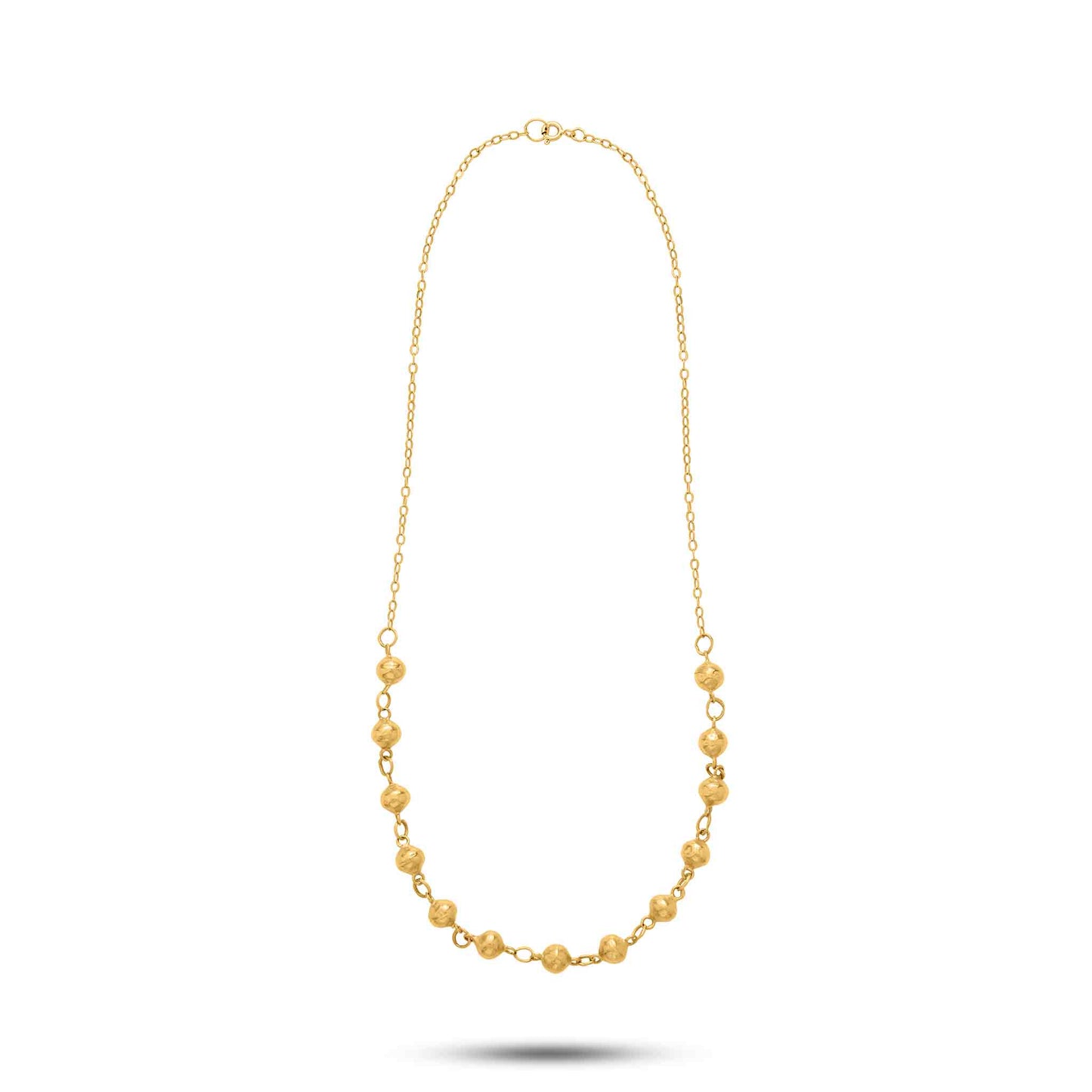 Tesoro Collection 21K Gold Ball & Chain Necklace - Nado's Jewellery