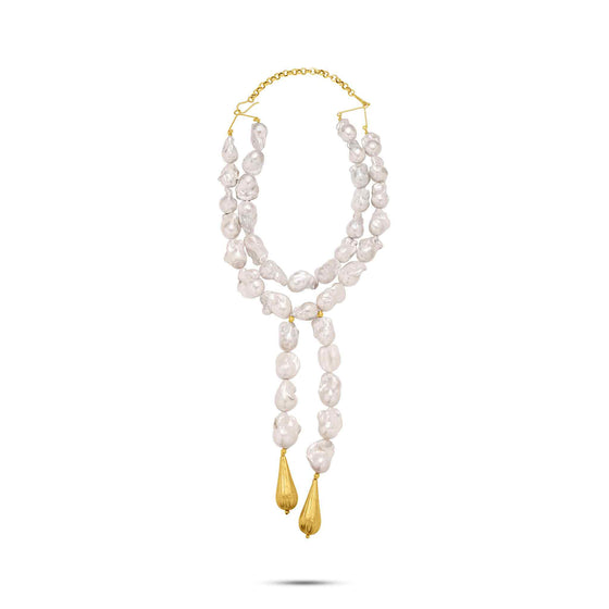 Perle Collection Pearl & 21K Gold Two-Tier Collier - Nado's Jewellery