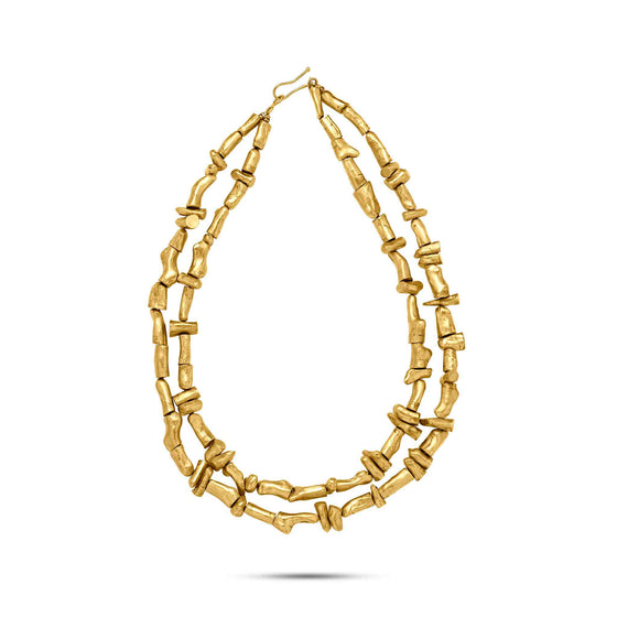 Tesoro Collection 21K Gold Coral Inspired Two-Tier Collier - Nado's Jewellery