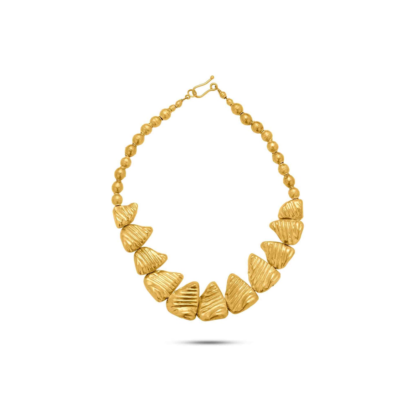 Tesoro Collection 21K Gold Ribbed Necklace - Nado's Jewellery