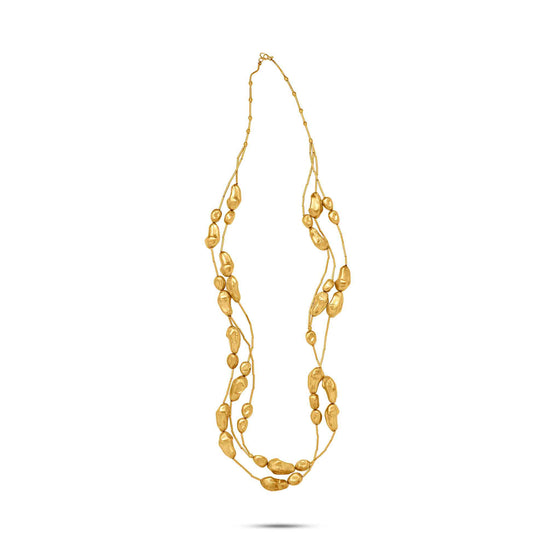 Noccioline Collection 21K Gold Cashew Lariat - Nado's Jewellery