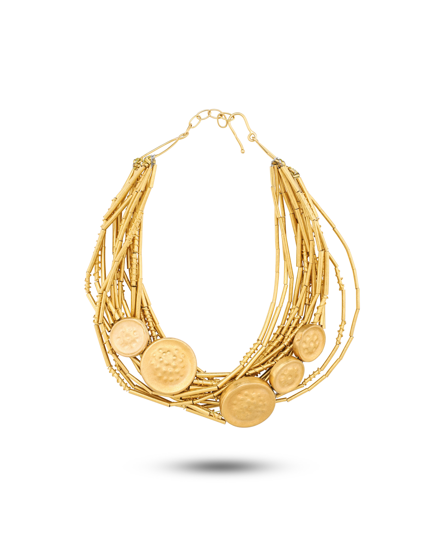 21K Gold Multi-Strand Buttons Choker - Nado's Jewellery