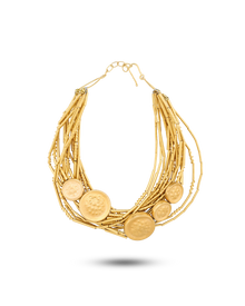  21K Gold Multi-Strand Buttons Choker - Nado's Jewellery