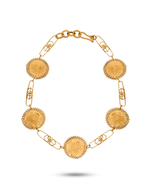  Tesoro Collection 21K Gold Necklace Pin E Monete Cinque - Nado's Jewellery