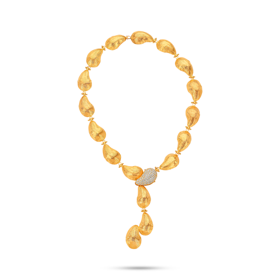 Diamanti Collection 18K Gold Uno Yin Yang Diamond Cardamom Necklace - Nado's Jewellery