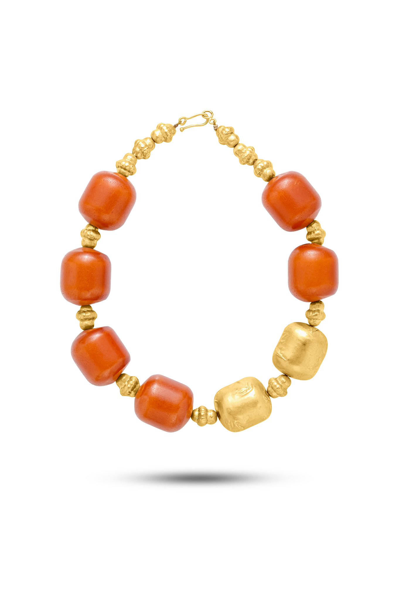 Pietre Collection 21K Gold & Mastic Grande Perline Bead Necklace - Nado's Jewellery