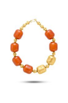  Pietre Collection 21K Gold & Mastic Grande Perline Bead Necklace - Nado's Jewellery