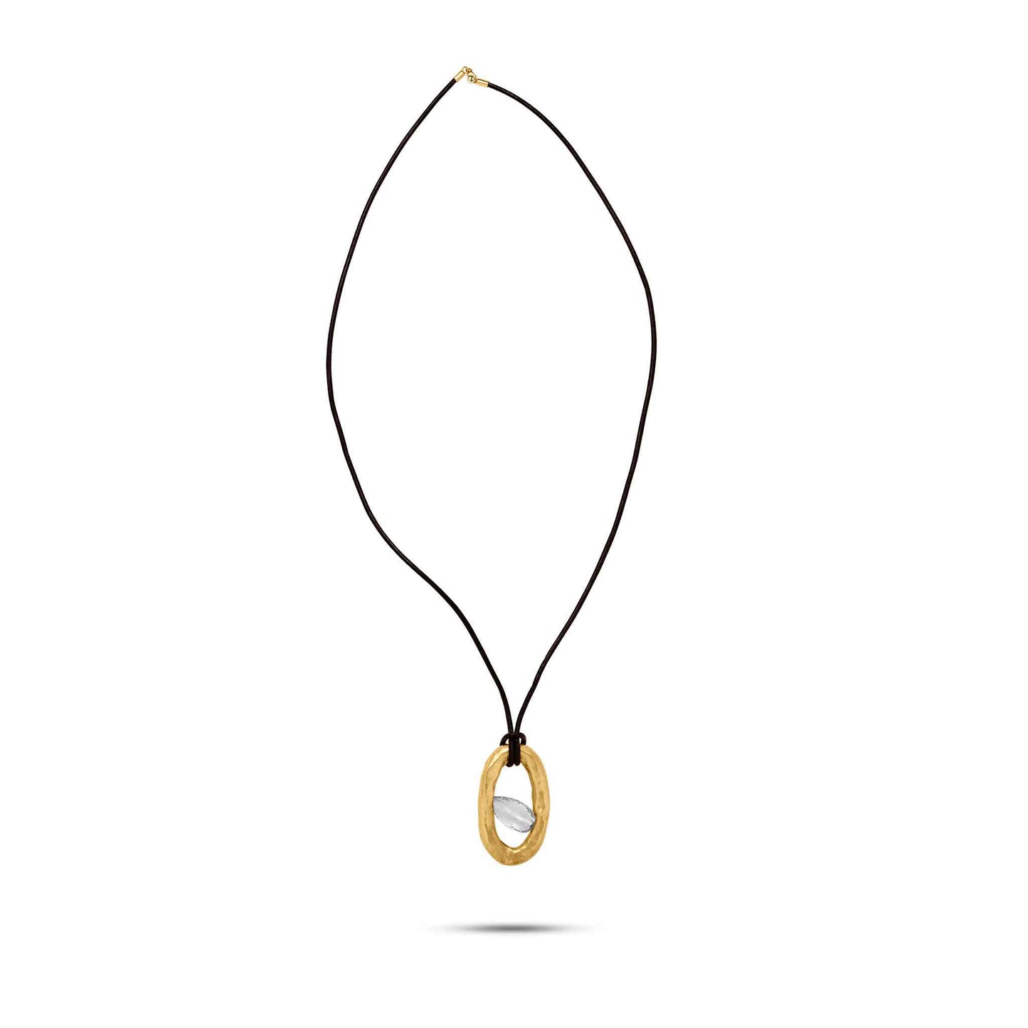 Pietre Collection 21K Gold No-Ma-Do'S Green Amethyst Large Link Necklace - Nado's Jewellery