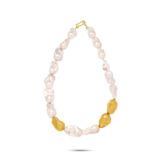 Perle Collection Baroque Pearls & 21K Gold Collier - Nado's Jewellery