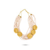 Perle Collection Multi-Strand Pearl & 21K Gold Buttons Choker - Nado's Jewellery