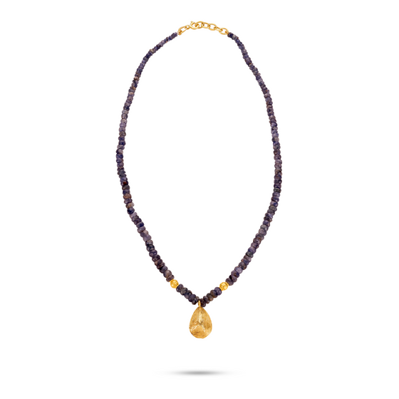 Perle Collection 21K Gold Neckalce With Abundant Coral Beads And Gold Fish Accents - Nado's Jewellery