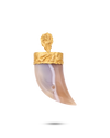 Pietre Collection 18K Gold Tusker Agata Blu Pendant - Nado's Jewellery