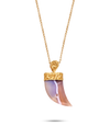 Pietre Collection 18K Gold Tusker Agata Blu Pendant - Nado's Jewellery