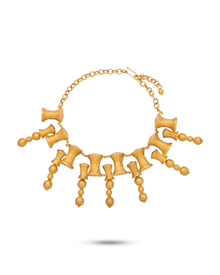  Tesoro Collection 21K Gold Bib Column Collar - Nado's Jewellery