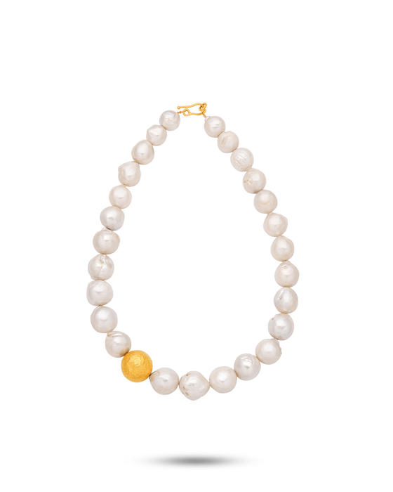 Perle Collection 21K Gold Rotonda Sea Pearl Necklace - Nado's Jewellery