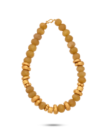  Pietre Collection 21K Gold Yellow Jade Collar Solare - Nado's Jewellery