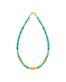  Pietre Collection 21K Gold And Turquoise Cardamom Piccola Choker - Nado's Jewellery