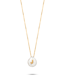  Perle Collection 18K Gold Initial Letter Pearl Pendant Necklace - Nado's Jewellery