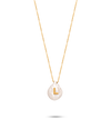 Perle Collection 18K Gold Initial Letter Pearl Pendant Necklace - Nado's Jewellery