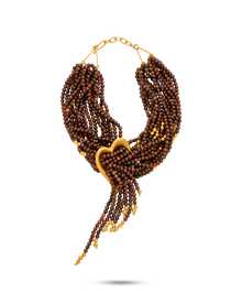  Pietre Collection Multi-Strand Garnet & 21K Gold Heart Collier - Nado's Jewellery