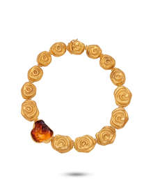  Pietre Collection 21K Gold And Amber Ruby Rosa Necklace - Nado's Jewellery