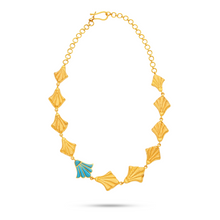  Lotus Collection Gold And Turquoise Sequenza Necklace - Nado's Jewellery