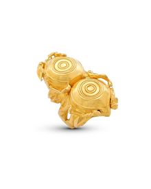  21K Gold Stacked Geometric 
Cerchio Ring - Nado's Jewellery