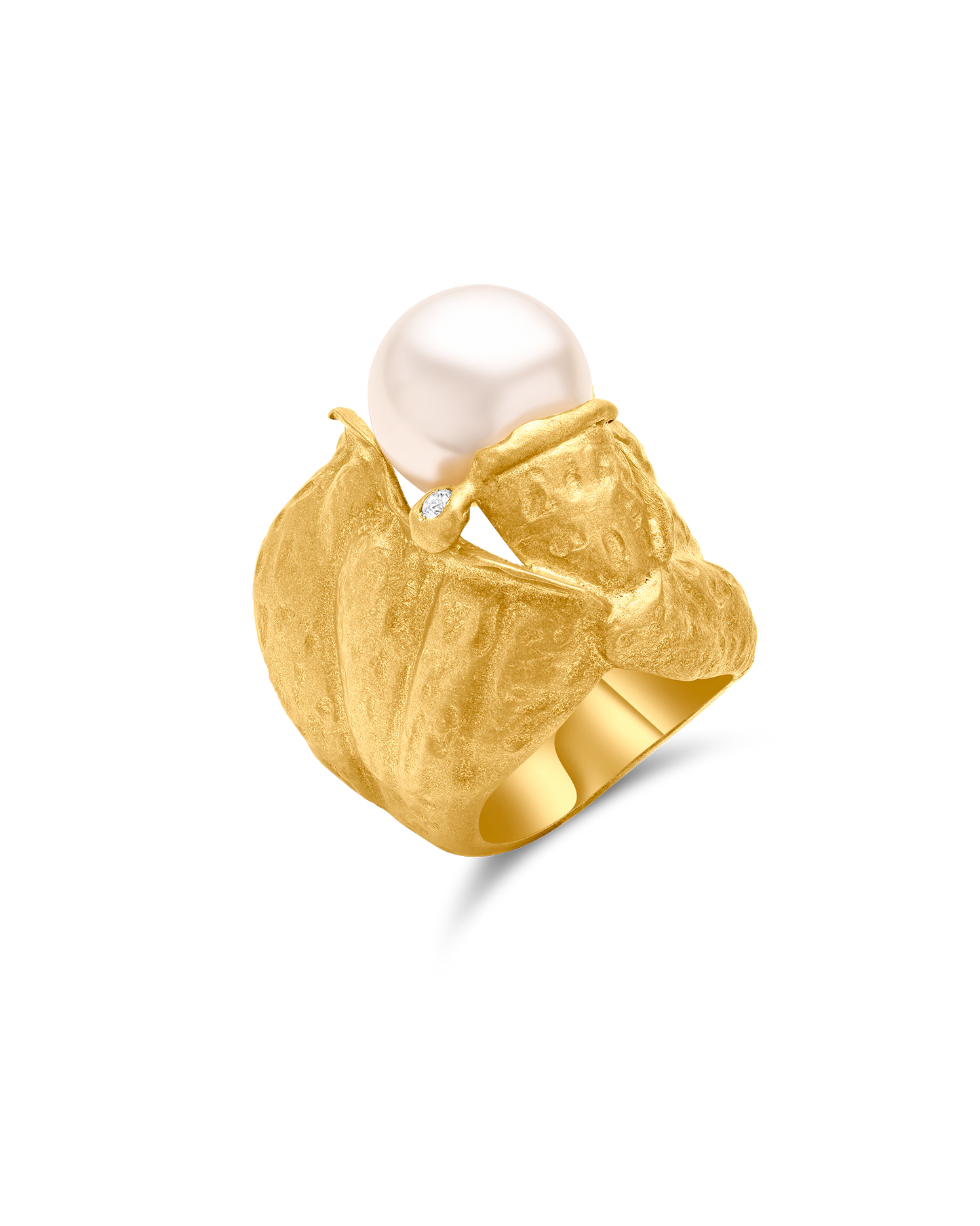 18K Gold And Pearls 
Grappolo Ring - Nado's Jewellery