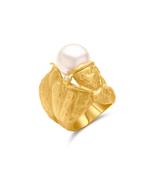  18K Gold And Pearls 
Grappolo Ring - Nado's Jewellery