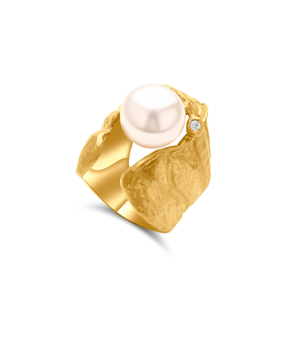 18K Gold And Pearls 
Grappolo Ring - Nado's Jewellery