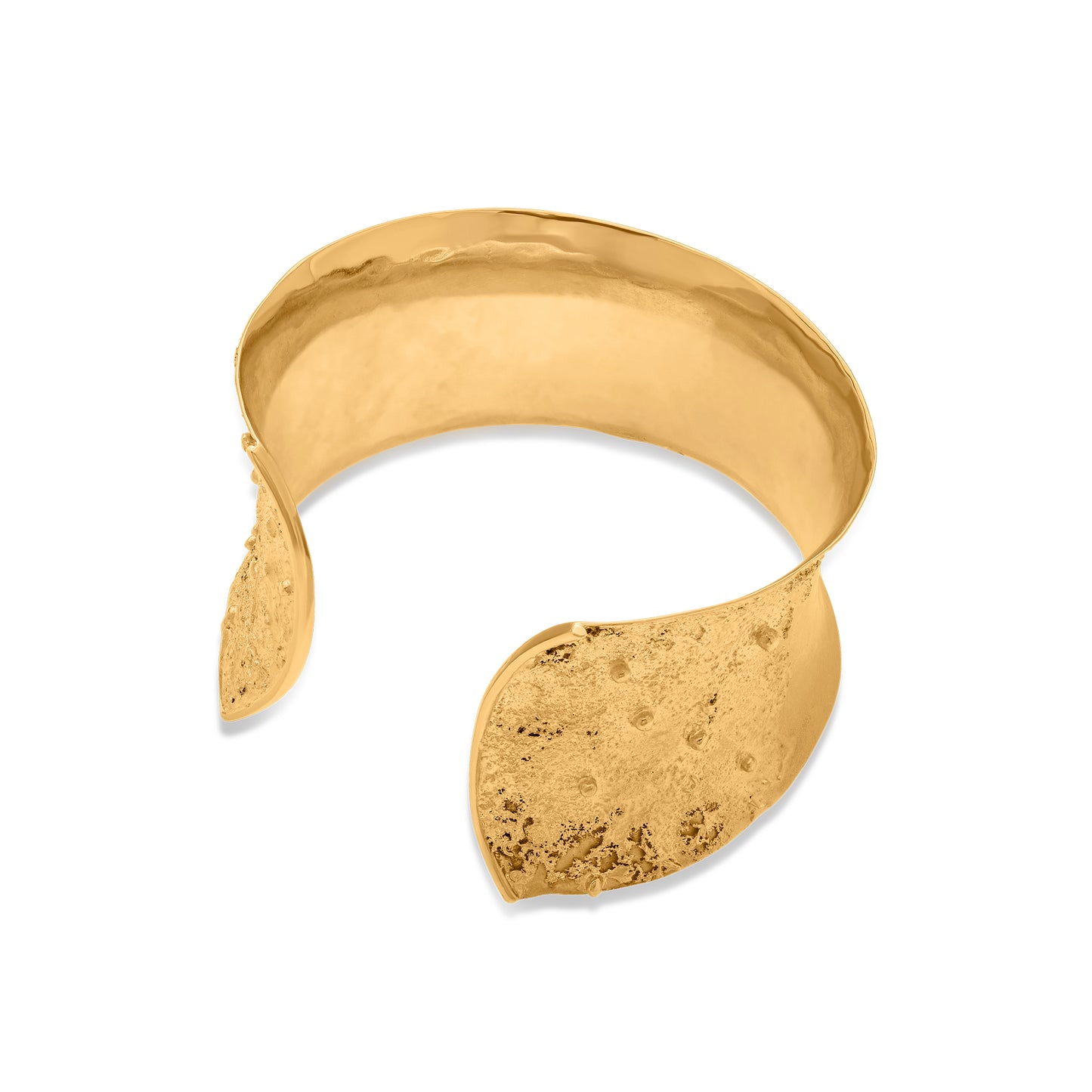 Tesoro Collection 21K Gold Hammered Bangle Piccola - Nado's Jewellery