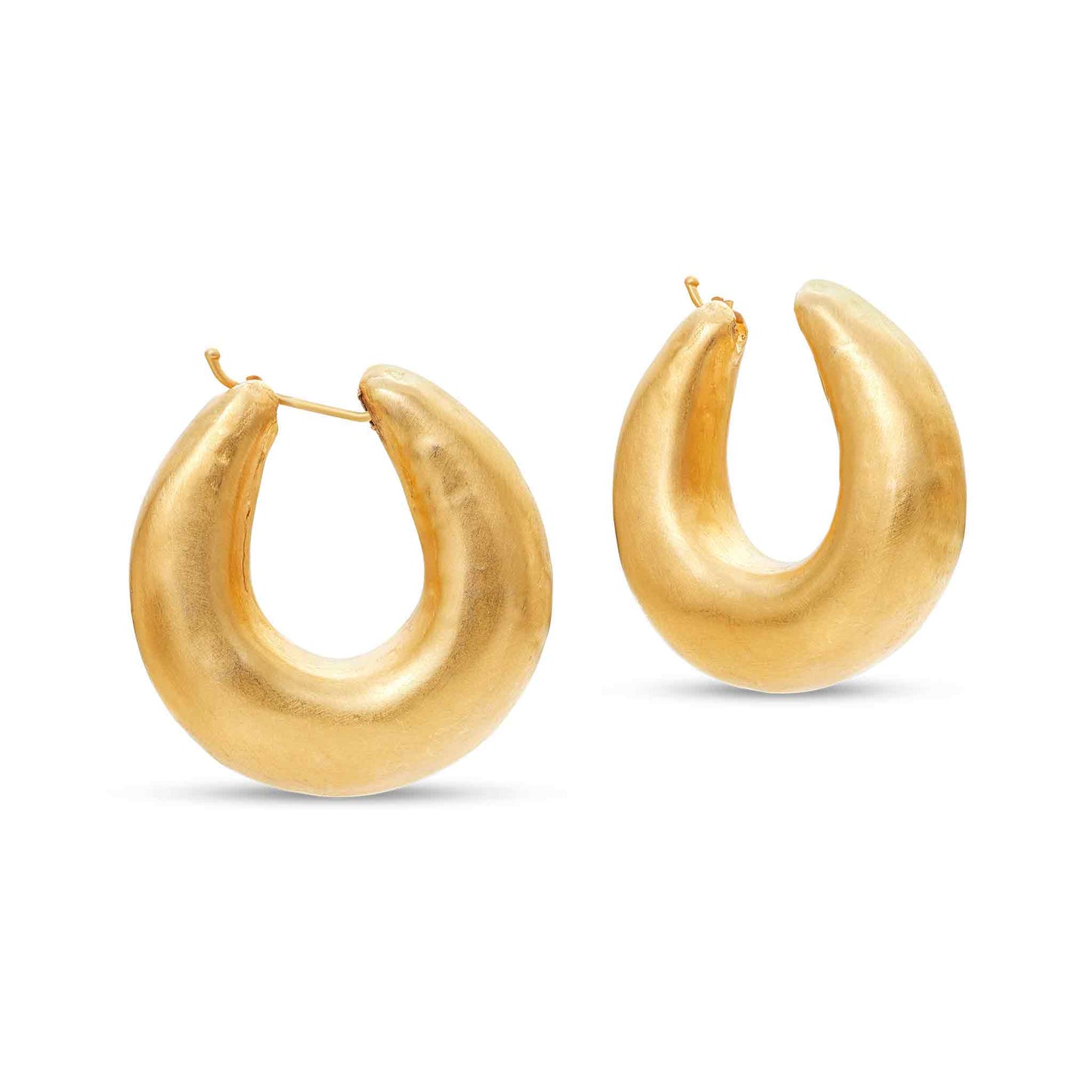 Tesoro Collection 21K Gold Chunky Crescent Earrings - Nado's Jewellery