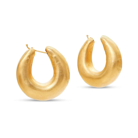 Tesoro Collection 21K Gold Chunky Crescent Earrings - Nado's Jewellery
