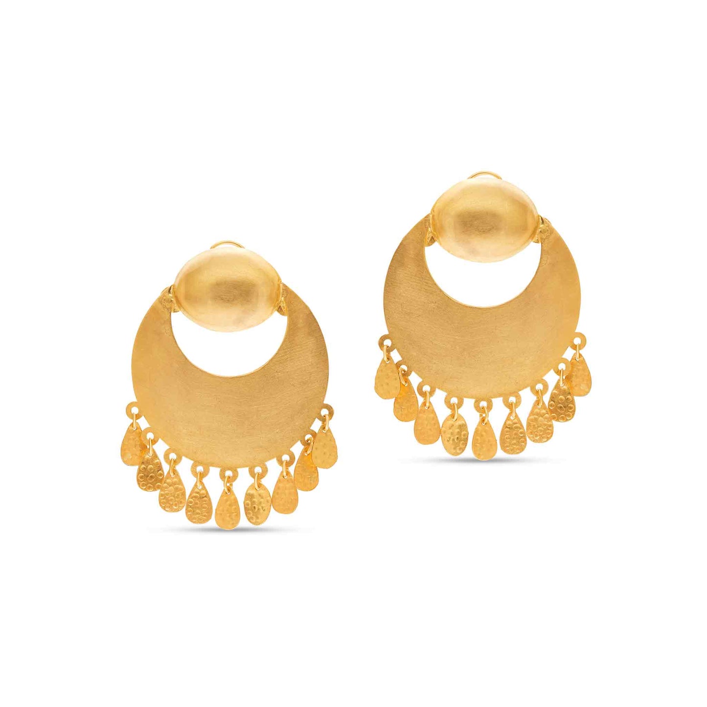 Tesoro Collection 18K Gold Traditional Earrings - Nado's Jewellery