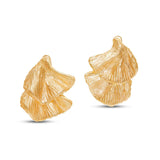 Tesoro Collection 21K Gold Double Ginko Leaf Earrings - Nado's Jewellery