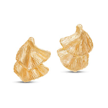  Tesoro Collection 21K Gold Double Ginko Leaf Earrings - Nado's Jewellery