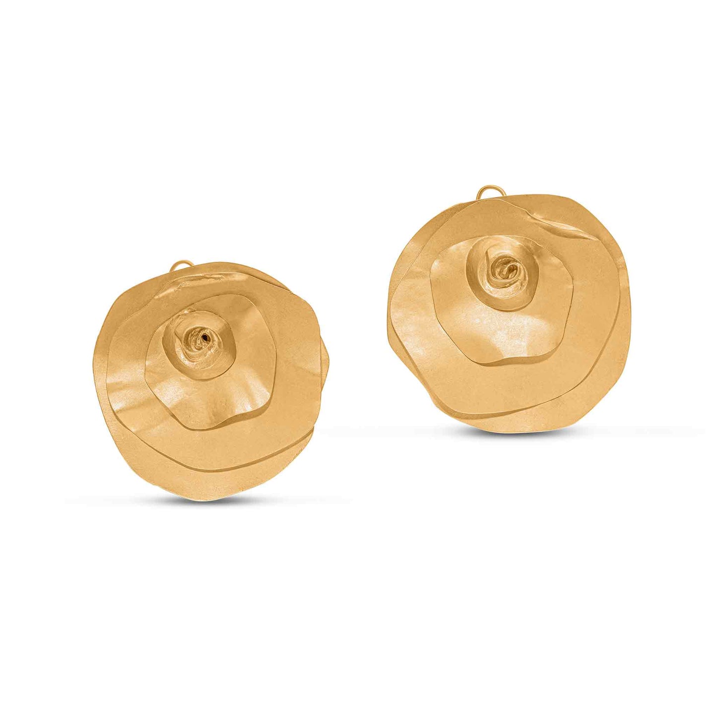 Tesoro Collection 18K Gold Flower Inspired Earrings - Nado's Jewellery
