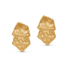 Tesoro Collection 21K Gold Double Honeycomb Earrings - Nado's Jewellery