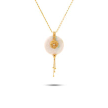  Diamanti Collection 18K Gold Diamonds & White Jade Dangle Pendant - Nado's Jewellery