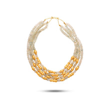  Pietre Collection 21K Gold & Aquamarine Multi-Tier Necklace - Nado's Jewellery