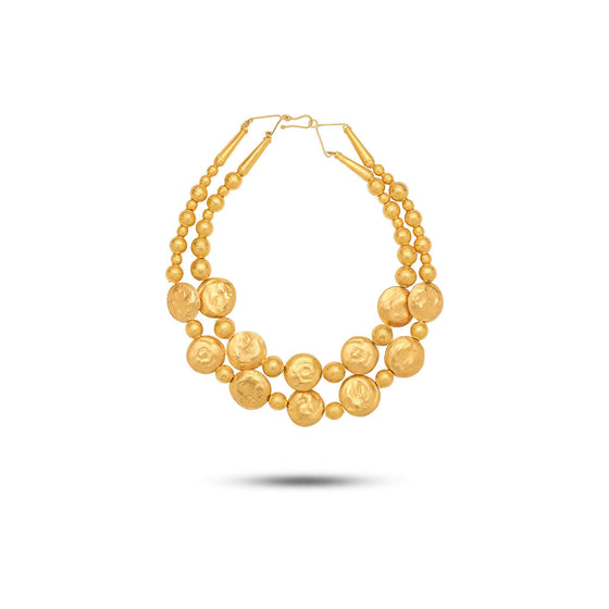 Tesoro Collection 21K Gold Two-Tier Multi-Sized Termes Collier - Nado's Jewellery